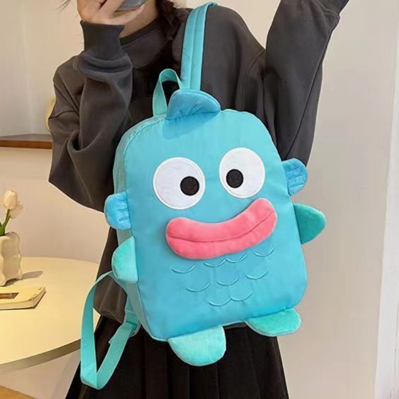 Ba Lô Học Sinh Cỡ Lớn In Hình Cá Dễ Thương