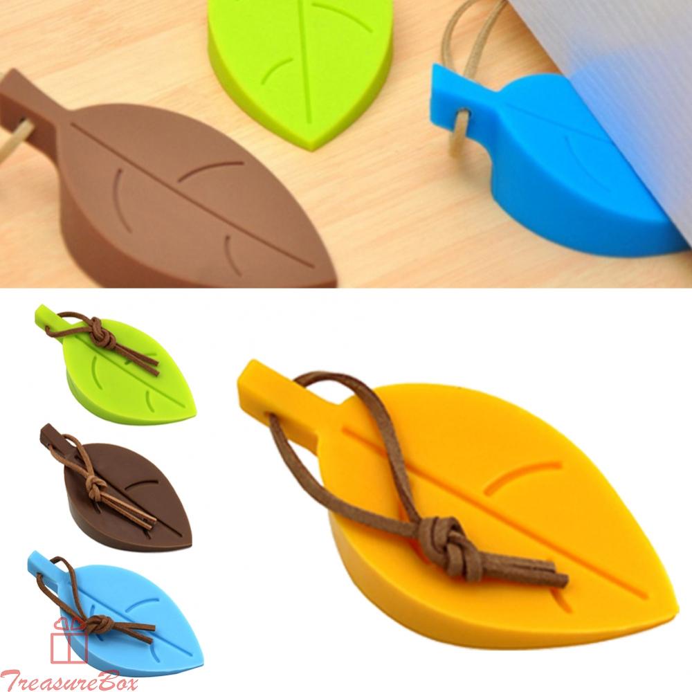 Door Stopper with Realistic Leaf Shape Child Anti Folder Secure Hand Protection