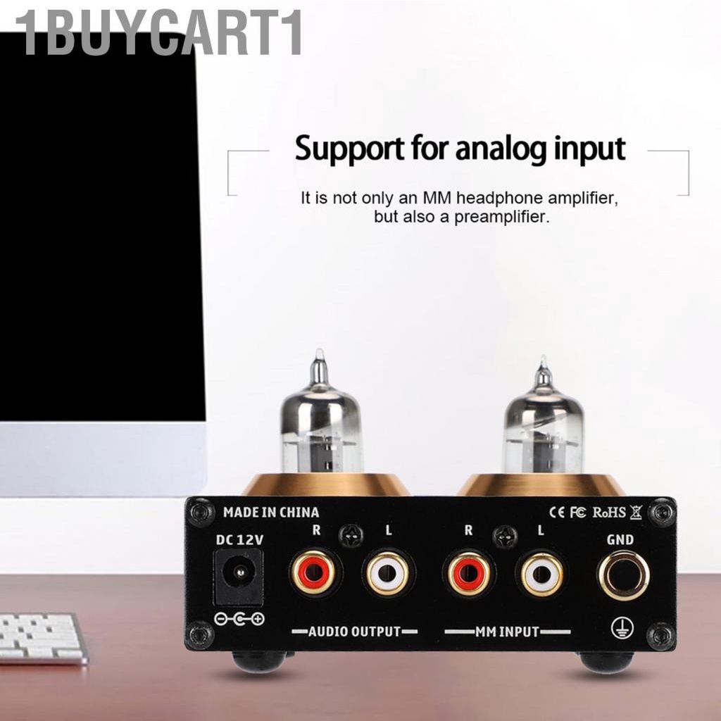1buycart1 MM Phono Amplifier DC12V PHONO BOX P4 Gold Plated RCA Panel Pre-Amplifier Support Analog Input