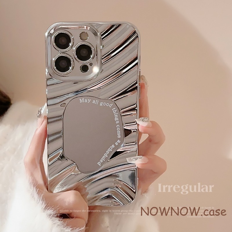 Ốp Điện Thoại Mềm Mạ Gương Họa Tiết Bướm Trắng / Bạc Cho iphone 15 14 13 12 11 pro max x xr xs max 7 8 plus