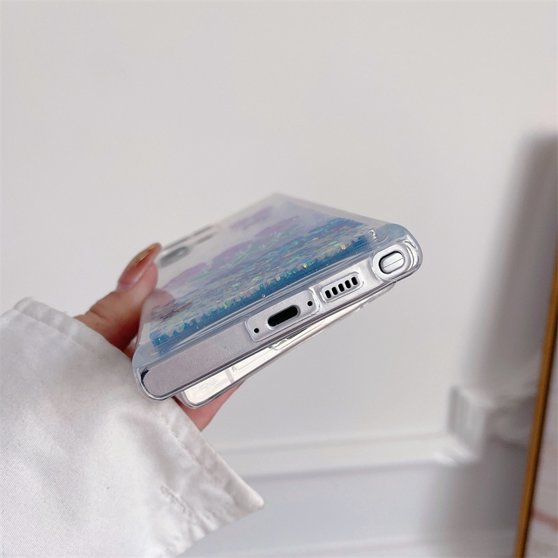 Bao Da Điện Thoại Phối Cát Chảy Hình Hoa tulip Cho samsung s23fe a14 a04s samsung s23 ultra galaxy s23 + s22 ultra s21fe note 20 ultra note 10 Ốp