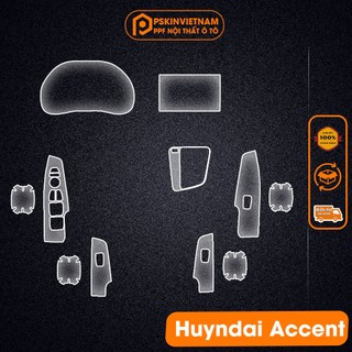 Bộ Dán nội thất Hyundai Accent 2017-2023 PPF trong suốt chống xước, che mờ vết xước T-Home&More