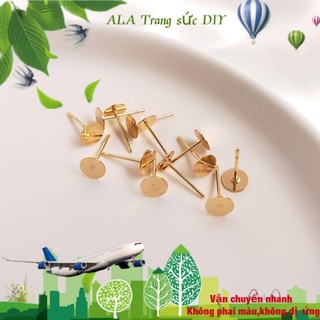 💖Trang sức DIY phụ kiện💖Màu Sắc Khay Đựng Khuyên Tai Mạ Vàng 14K Đính Ngọc Trai Giả Nhiều Màu Xinh Xắn DIY[Hoa tai/Kẹp tai/móc tai/bông tai/khuyên]