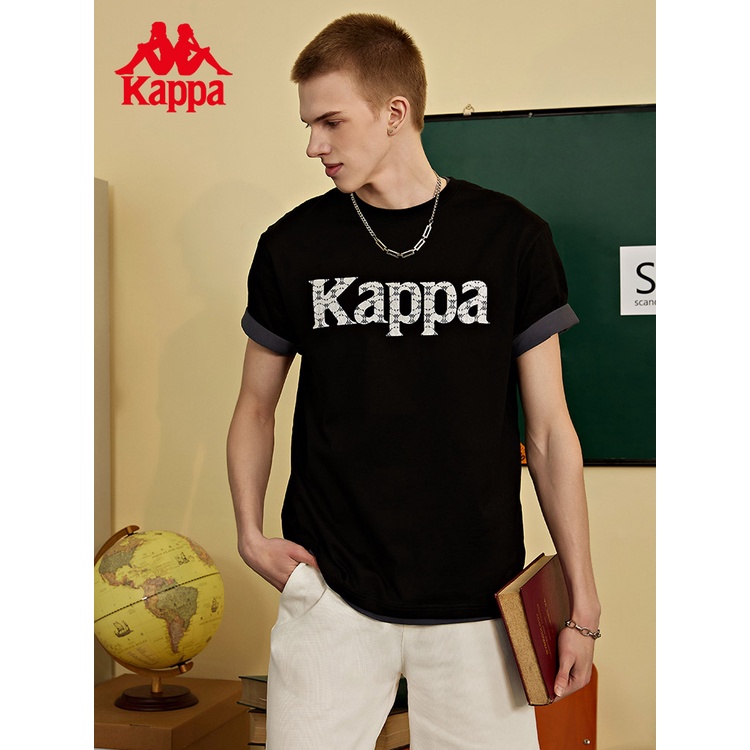 Bán Kappa Kappa Kappa Thể Thao Tay Ngắn Phong Cách Mới Cặp Đôi Nam Nữ Mỹ Retro Áo Thun In Hình Rời N