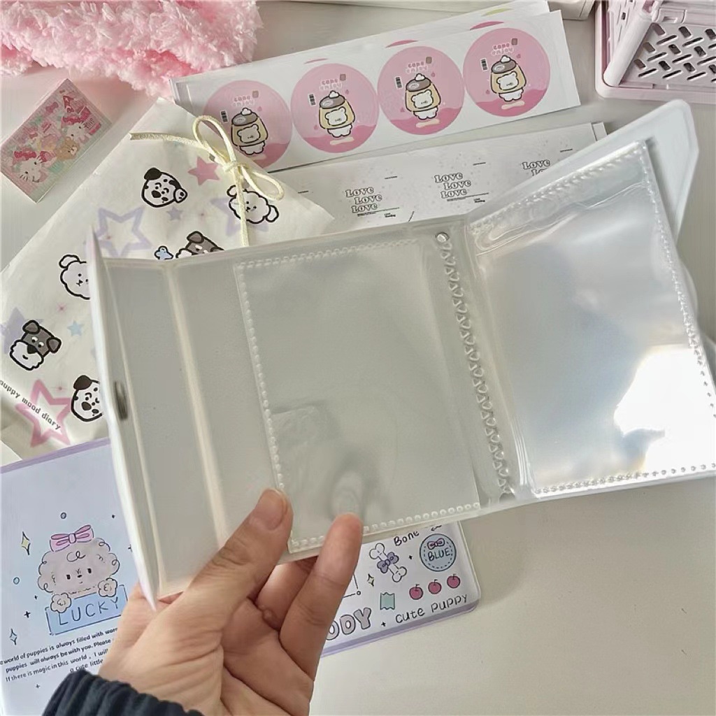 Cuốn album Đựng Thẻ idol Cỡ Nhỏ Ba inch Mềm Mại Hình Chú Cún Dễ Thương