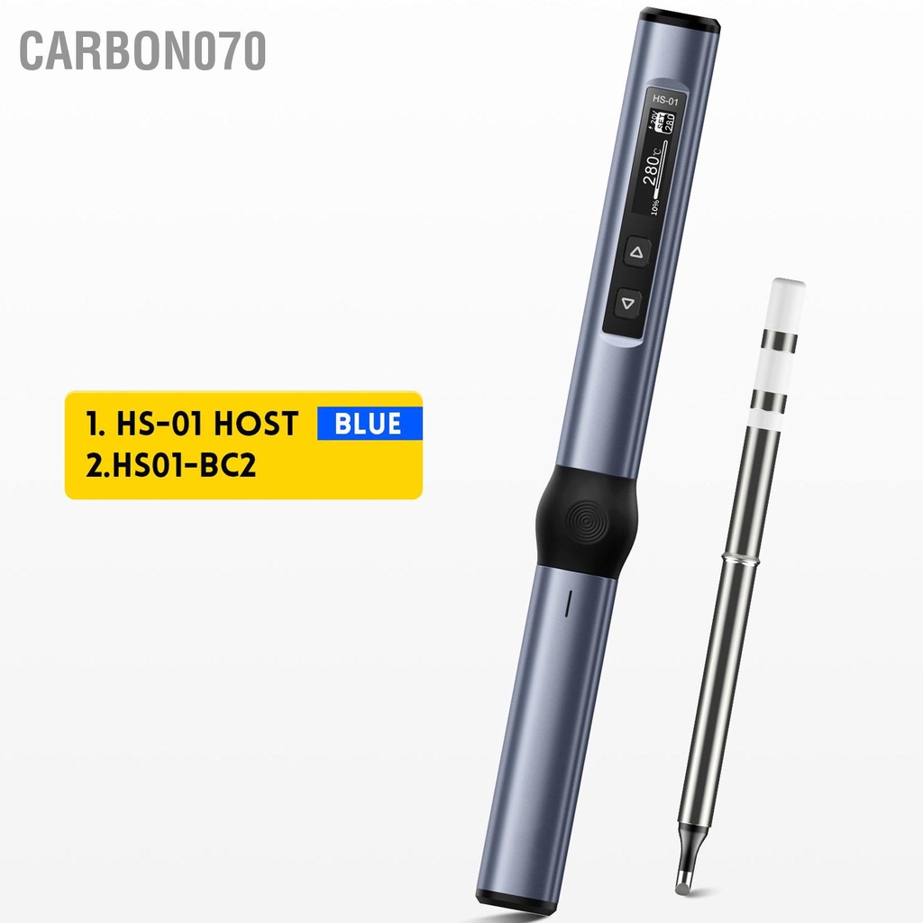 Carbon070 Bộ Mỏ Hàn Điện Màn Hình Hiển Thị Kỹ Thuật Số Nhiệt Độ Có Thể Điều Chỉnh Làm Nóng Nhanh Mini DC9‑24V