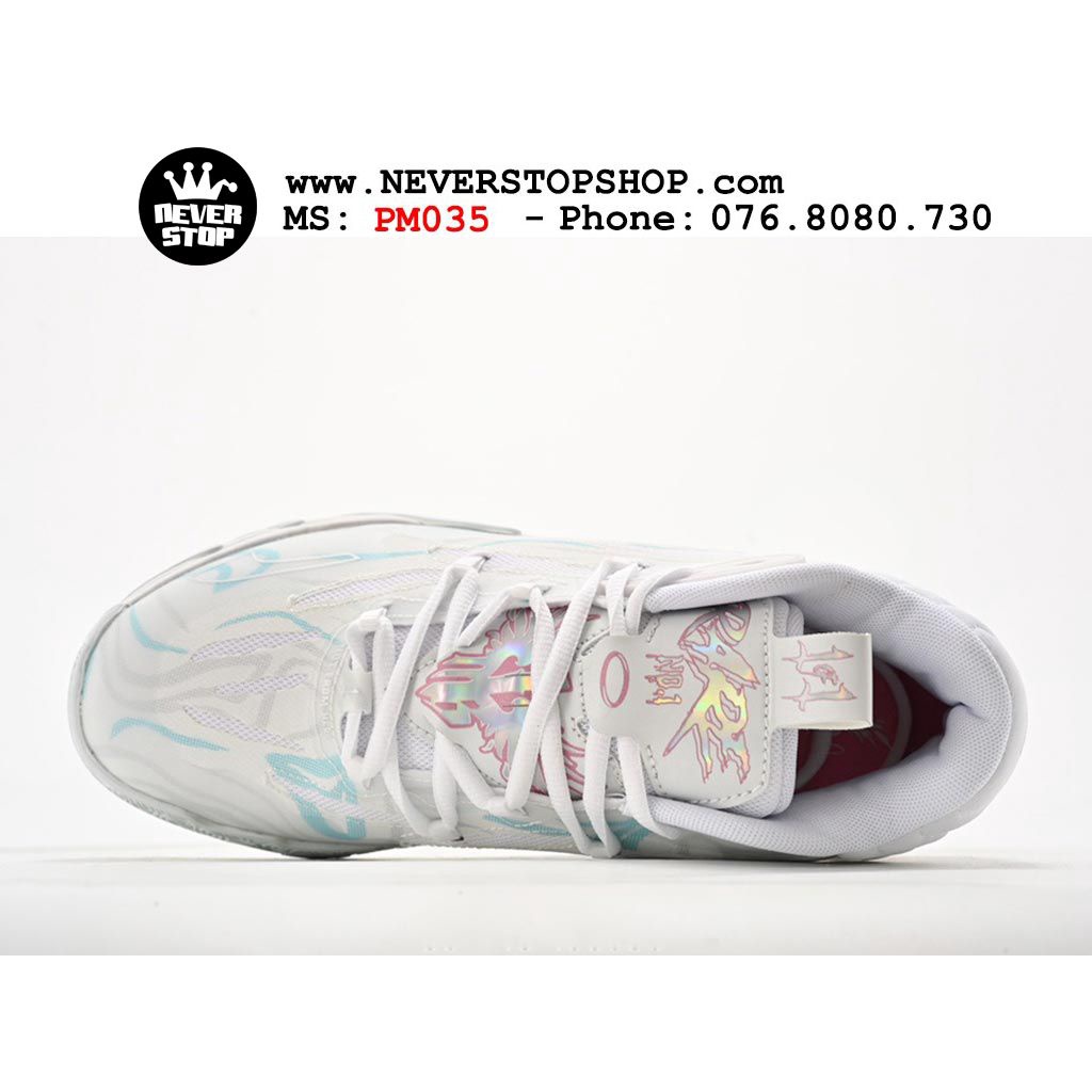 Giày bóng rổ PM MB 03 WHITE MARBLE mẫu mới, đế bám sân chuyên chơi indoor outdoor  | NeverStopShop.com