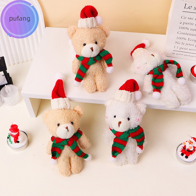 Gấu Bông teddy Mềm Mại Dễ Thương Treo Trang Trí Cây Thông Giáng Sinh vn