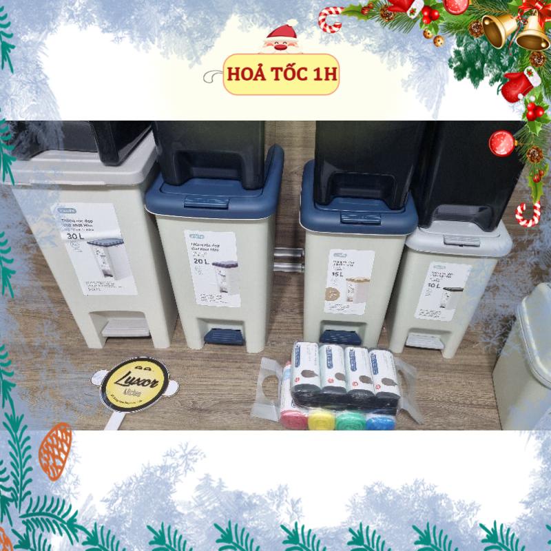 Thùng rác đạp kháng mùi kèm lõi cao cấp Inochi 10L - 15L - 20L - 30 L - Nhựa nguyên sinh bền màu