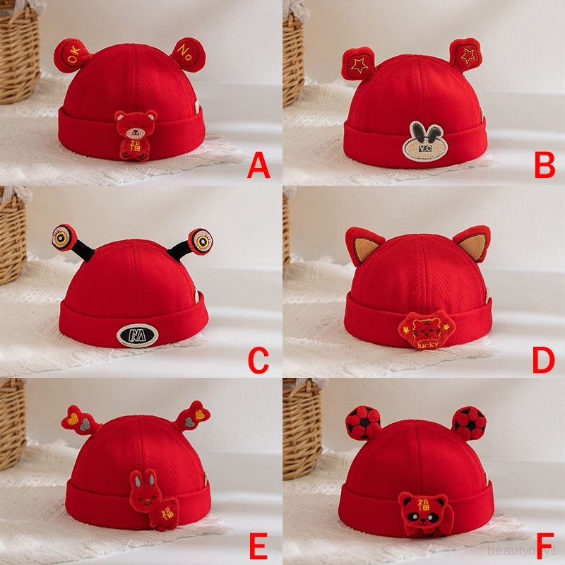 Mũ cotton Trơn Thêu Chữ Hoạt Hình Phong Cách Công Sở Cho Bé