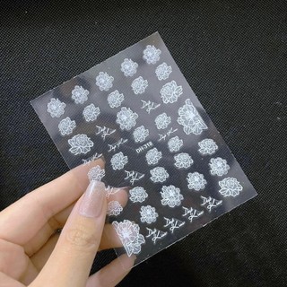Stick hoa 3D - hình dán hoa trắng hottrend