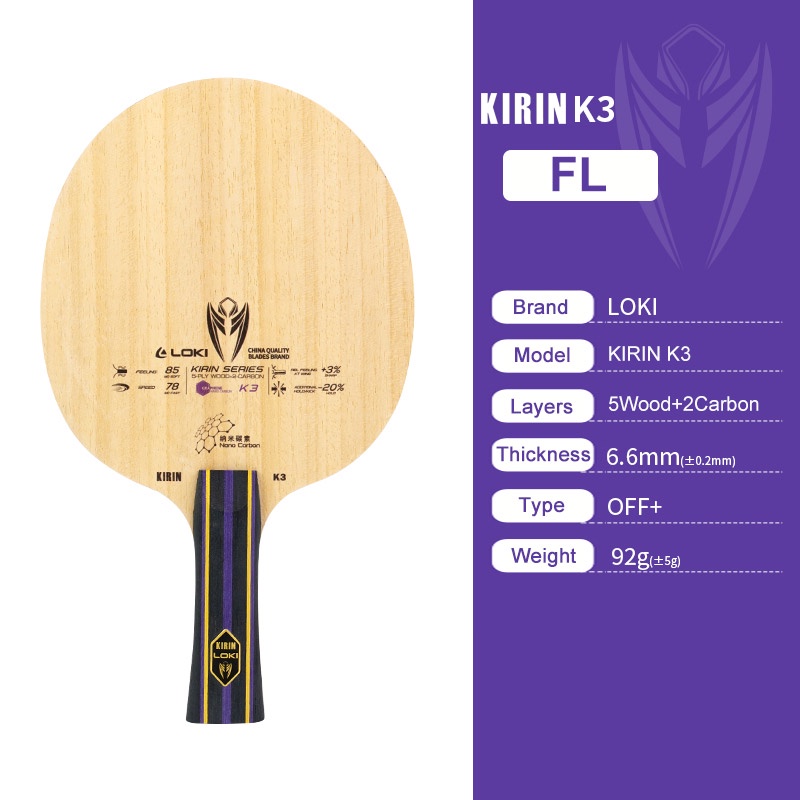 Ki Vợt Bóng Bàn Chính Hãng kirin k1 k2 k3 ping pong