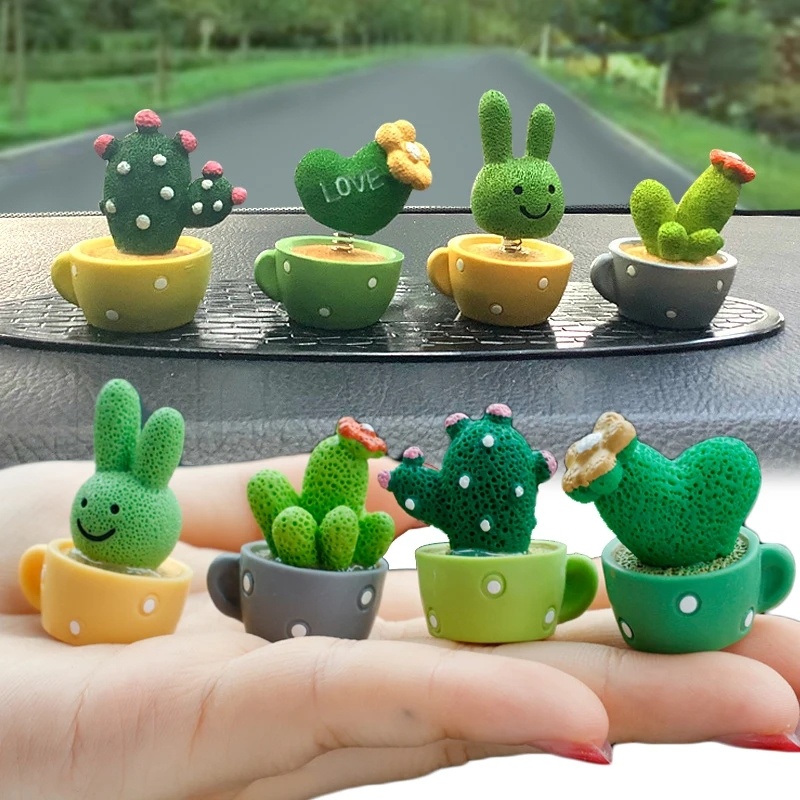 Set 1 / 5 Mô Hình Thỏ / Cà Rốt / Cây Xương Rồng Mini Bằng Resin DIY Trang Trí Tiểu Cảnh / Sân Vườn