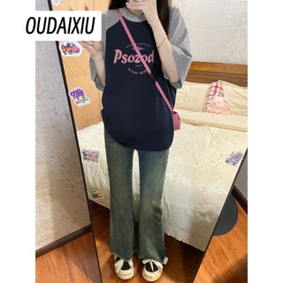 OUDAIXIU áo phông áo thun nữ croptop baby tee Thời trang hàn quốc A29J2AX