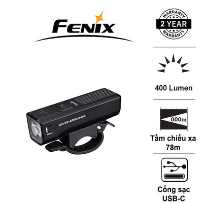Đèn xe đạp FENIX BC15R độ sáng 400 lumen chiếu xa 78m pin liền thân sử dụng các vạch cắt chống chói
