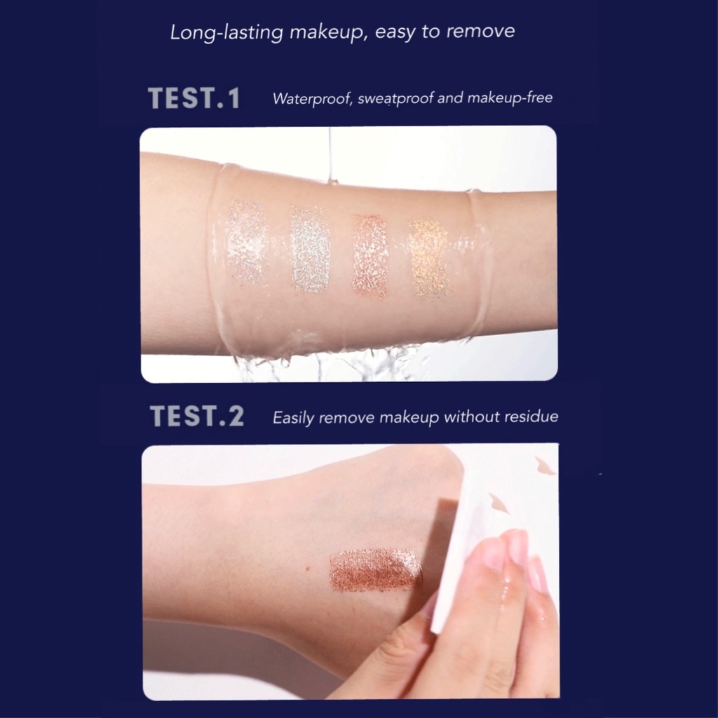 Bộ Phấn Mắt Amortals Đôi Mắt Long Lanh Lấp Lánh Bốn Màu Bột Siêu Sáng Bóng Tằm Làm Sáng Mắt Bộ Phấn Mắt