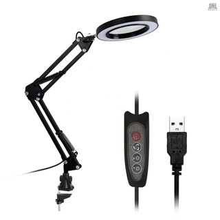 Kính lúp 5x vn12 có đèn led đọc sách có thể gập lại ba chế độ chiếu sáng
