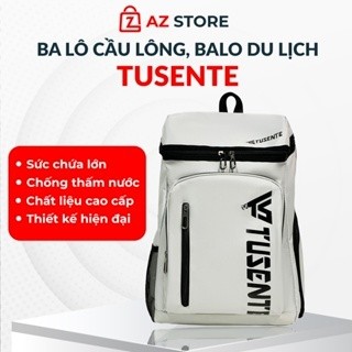 [sẵn] Ba lô cầu lông, balo du lịch Tusente sức chứa lớn, cứng cáp, chống thấm nước, chất liệu [tặng móc khóa]