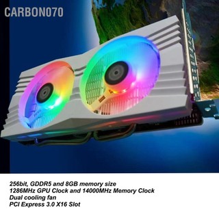 Carbon070 Chơi game Card đồ họa RX580 8GB GDDR5 256bit 1286 MHz 7000 DisplayPort HD Quạt làm mát kép Máy tính để bàn cho PC