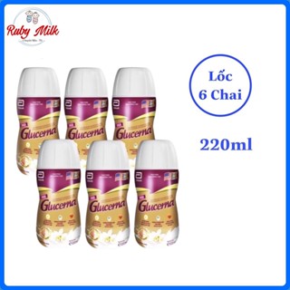  Lốc 6 chai Sữa Glucerna Pha Sẵn 220ml Cho Người Tiểu Đường  Mẫu Chai Mới  