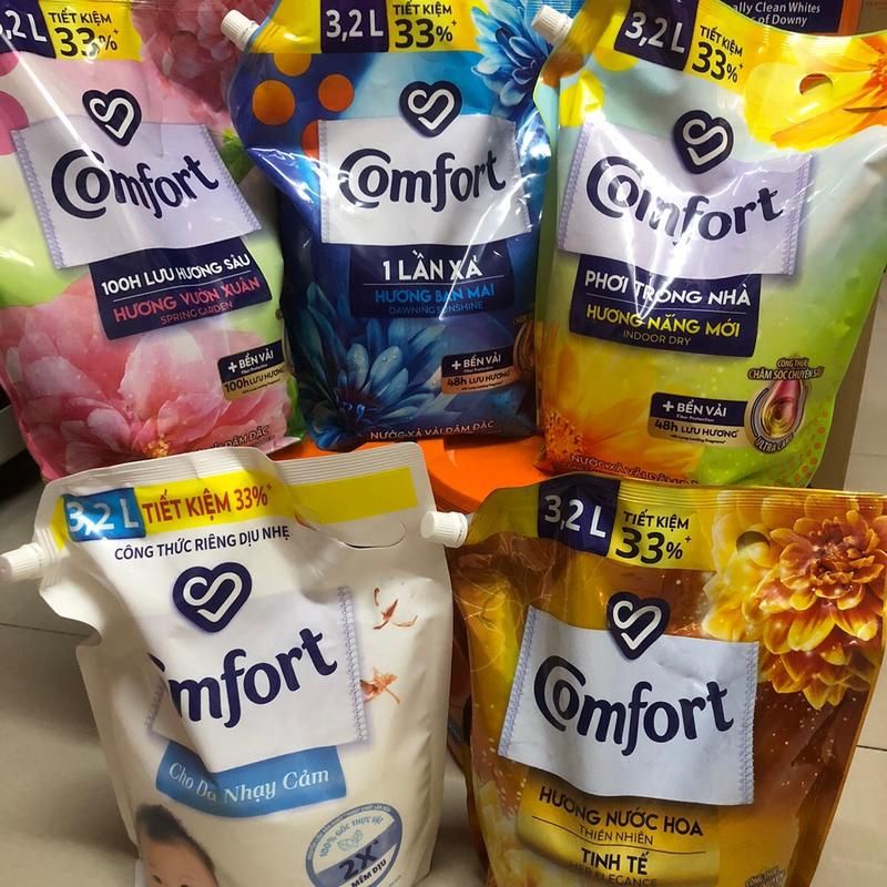 Nước xả Comfort và Downy 3L 3,2L