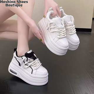  Giày Sneaker Đế Cao 6-8cm Không Trượt Thoải Mái Hợp Thời Trang 