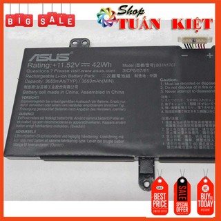 👉Pin (ZIN) Asus VivoBook B31N1707 S14 S406UA S410 S4100VN S410U S41OUN S4100VN8550U S4200U X411UQ BH 6 THÁNG ĐỔI MỚI