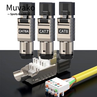 Muvako Đầu Nối Dây Cáp Mạng LAN RJ45 40G RJ45 Cat8 Cat7 Cat6A Bằng Hợp Kim Kẽm 22AWG - 24AWG