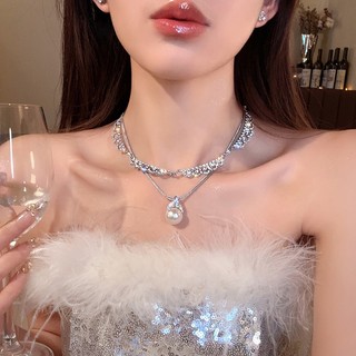 Dây Chuyền Đính Ngọc Trai Sang Trọng Cao Cấp