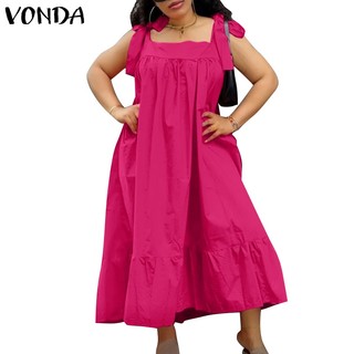 Đầm Không Tay Viền Bèo Nhún Màu Trơn Phong Cách Vintage Thời Trang Cho Nữ