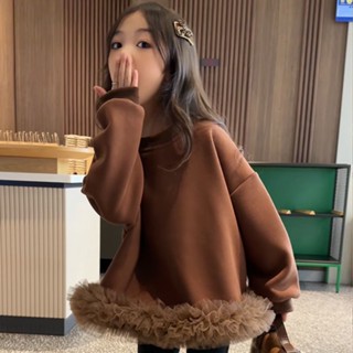 ❀Túi Xách Họa Tiết Da Báo Cá Tính Trẻ Trung❀Hàng Có Sẵn Áo Sweater Lông Cừu Tay Dài Mùa Thu Và Mùa Đông Phong Cách Mới 2023 Dành Cho Bé Gái