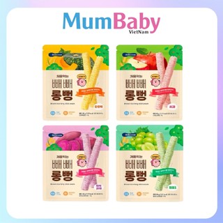 Bánh ăn dặm bánh gạo lứt cho bé BeBecook dạng thanh tròn dài nhiều hương vị trái cây MumBaby