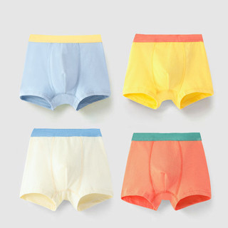 Bộ 4 Quần Lót Boxer Cotton Họa Tiết Hoạt Hình Dễ Thương Cho Bé Trai