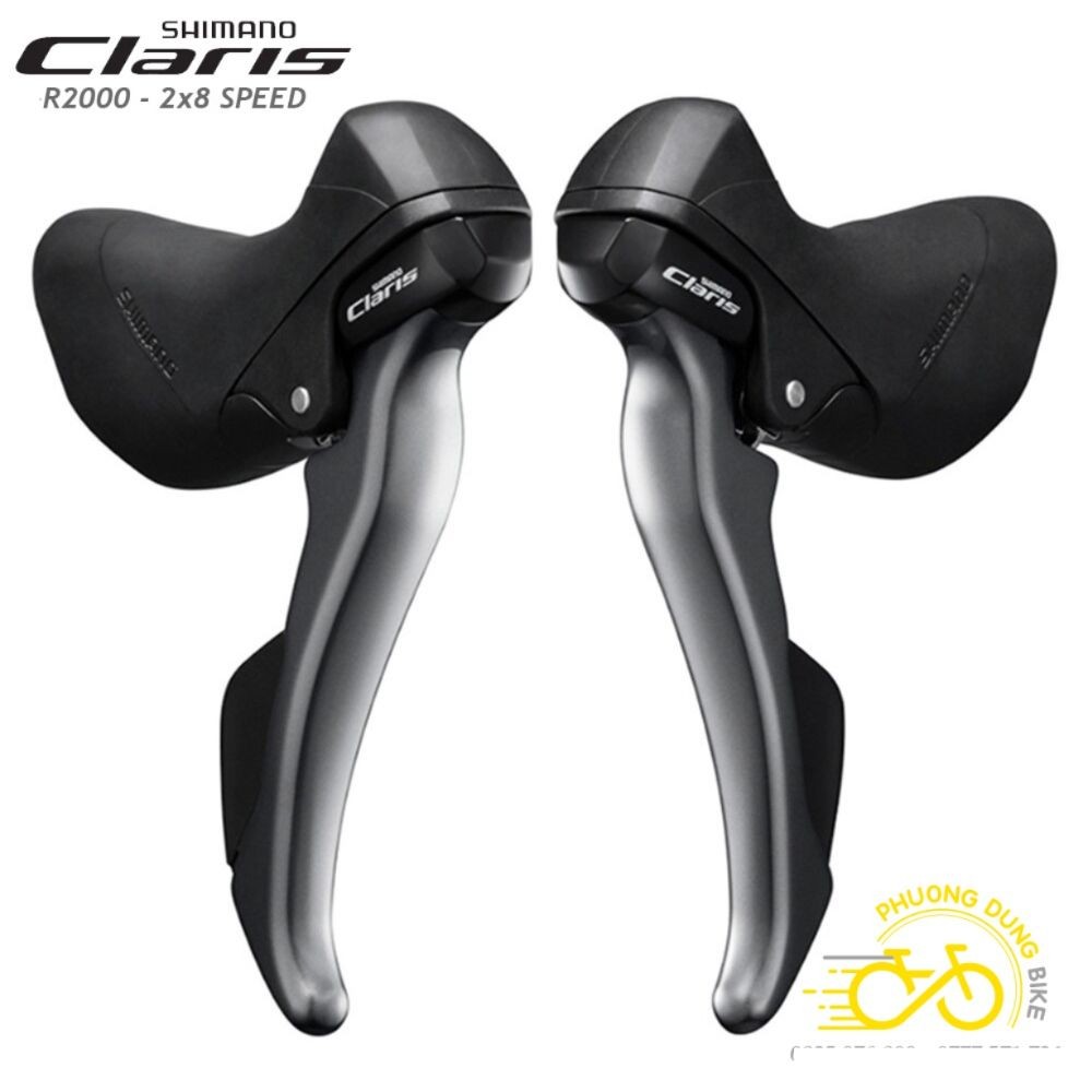 Tay lắc xe đạp SHIMANO CLARIS ST R2000 2x8 Speed - Hàng Chính Hãng