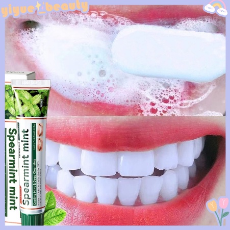 Kem Đánh Răng Làm Trắng Răng loại bỏ cao răng hôi miệng tẩy ố vàng Không Chứa Florua Kem đánh răng bạc hà 100g HB