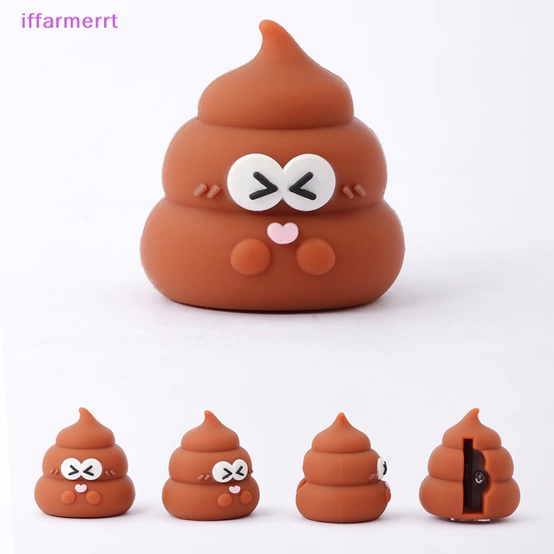 Iffarmerrt Dụng Cụ Gọt Bút Chì Bằng Silicon Một Lỗ Hình shit Sáng Tạo Dễ Thương Dùng Trong Trường Học / Văn Phòng vn