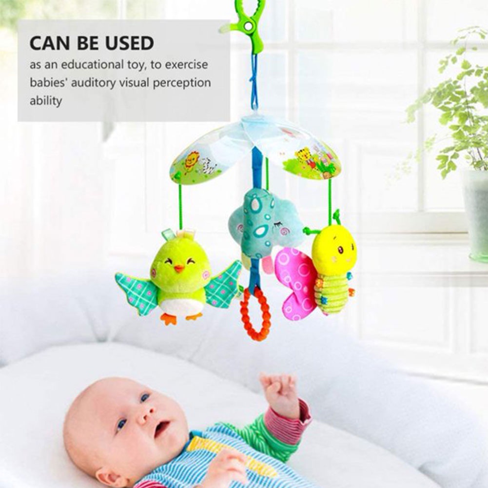 Đồ Chơi Treo Xe Đẩy Em Bé Mềm Mại Có Thể Xoay Vòng