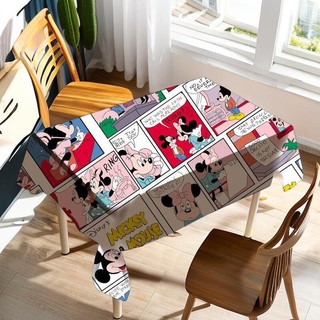 Khăn Trải Bàn Chống Bụi In Hình Chuột Mickey Màu Trắng Đen Phong Cách Bắc Âu