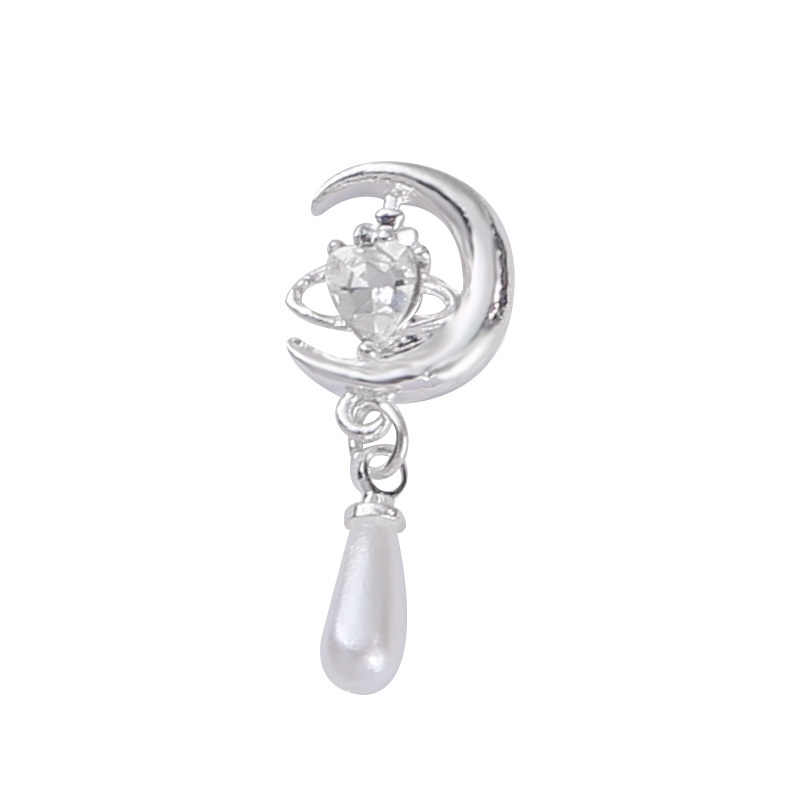 Phụ Kiện Trang Trí Móng Tay Hình Nơ Vương Miện Trái Tim Bằng Kim Loại