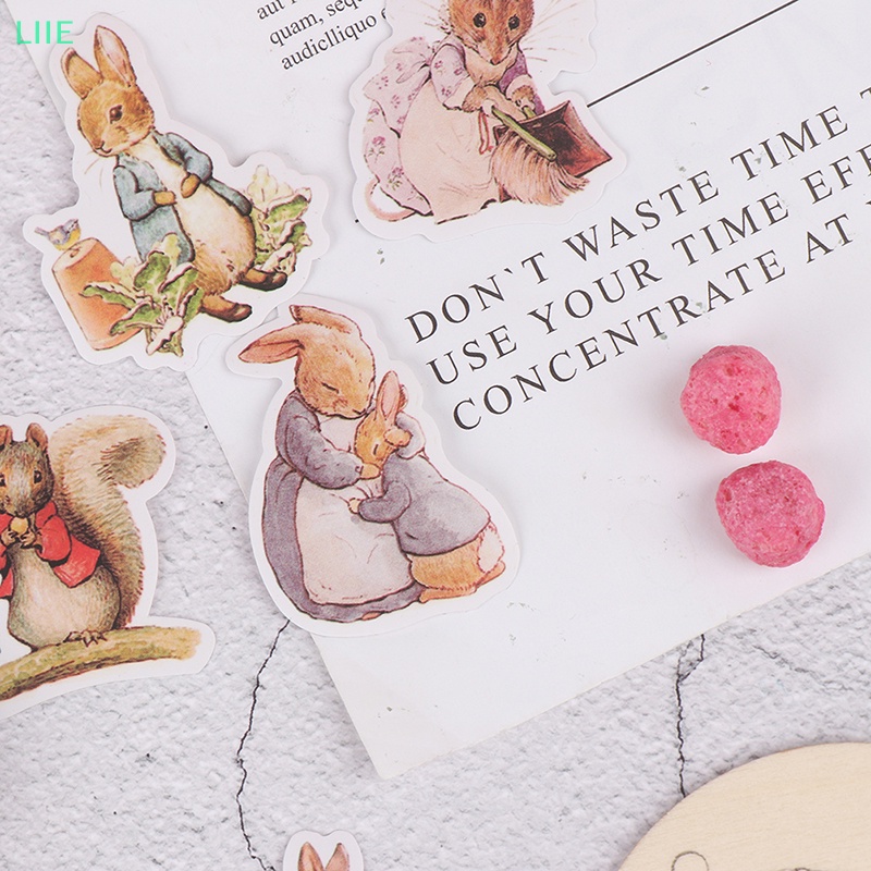 Bộ 11 sticker Hoạt Hình peter rabbit Xinh Xắn Dùng Trong Trang Trí