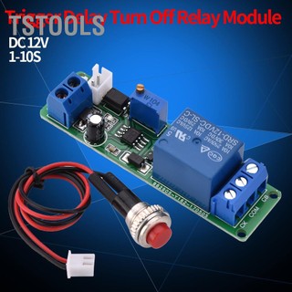 Tstools dc 12v hẹn giờ có thể điều chỉnh độ trễ tắt mô-đun thời gian rơle công tắc thời 1 ~ 10 giây
