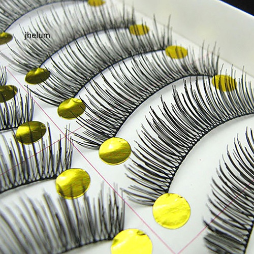 Set 10 Cặp Lông Mi Giả Dài Và Dày Tự Nhiên Màu Đen