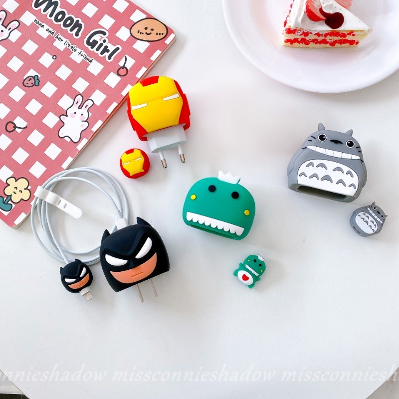 DISNEY Dễ Thương Phụ Kiện Bảo Vệ Dây Cáp Sạc usb Nhiều Kiểu Dáng Họa Tiết Hoạt Hình Đáng Yêu