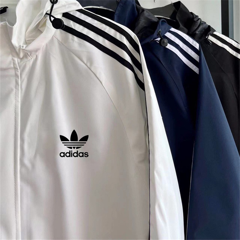 Áo Khoác Gió adidas 100% Chính Hãng Có Nón Tháo Rời Được Thời Trang Cho Nam Và Nữ