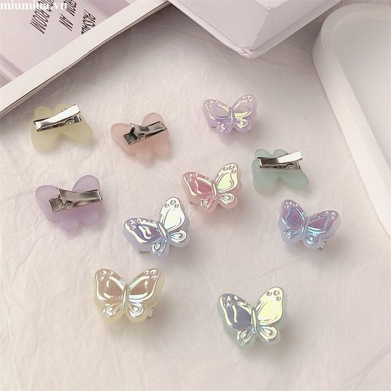 Miumiua🔮Kẹp Tóc Hình Bướm Nhiều Màu Dễ Thương Cho Nữ