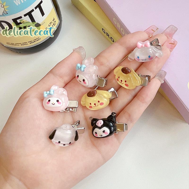 SANRIO Bộ 1 / 5 Kẹp Tóc mini Hoạt Hình Dễ Thương Cho Nữ