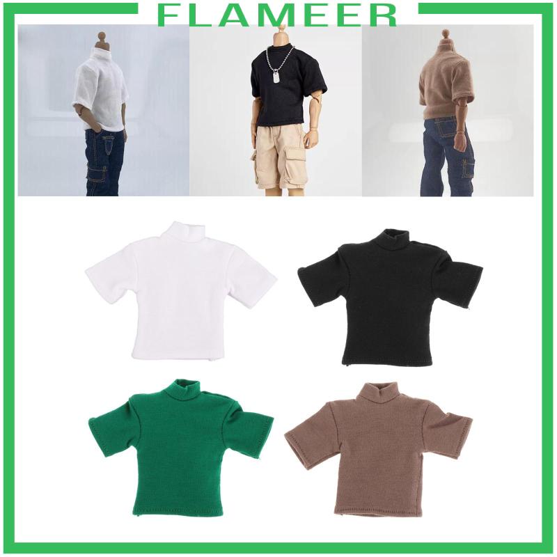 Áo Thun Tay Ngắn mini Cho Búp Bê 6 inch Tỉ Lệ 1: 12