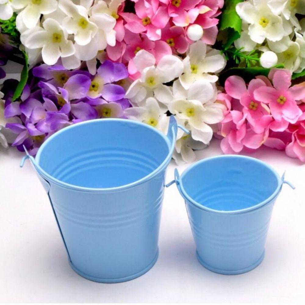 Xô Nước mini Bằng Kim Loại Mạ Thiếc Nhiều Màu Sắc 1 / 12 / 1 / 6 Trang Trí Nhà Búp Bê