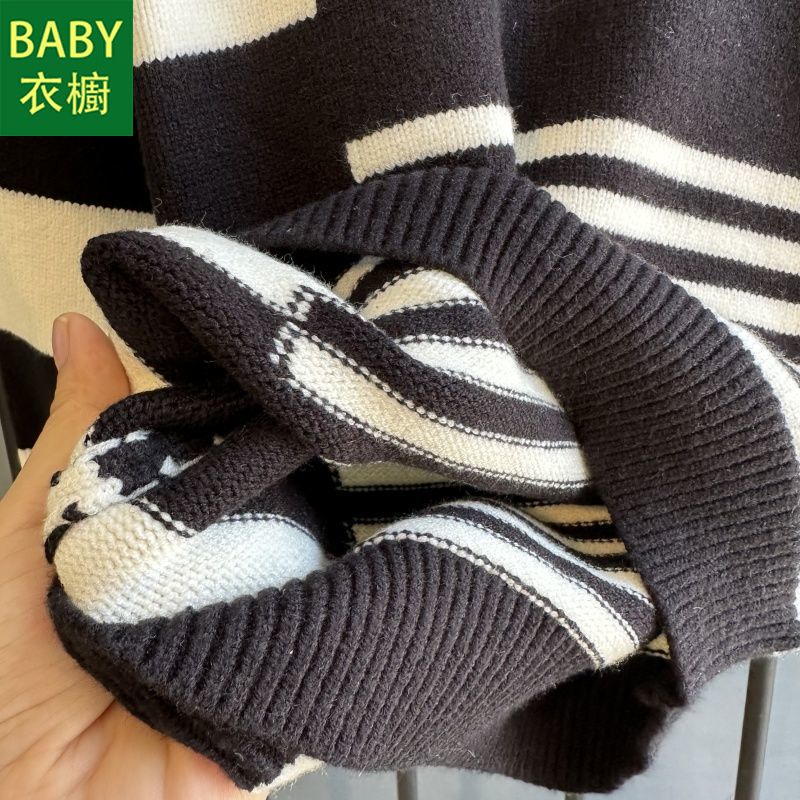 Áo sweater Giả Hai Lớp Dày Dặn Thời Trang Thu Đông 2023 Cho Bé