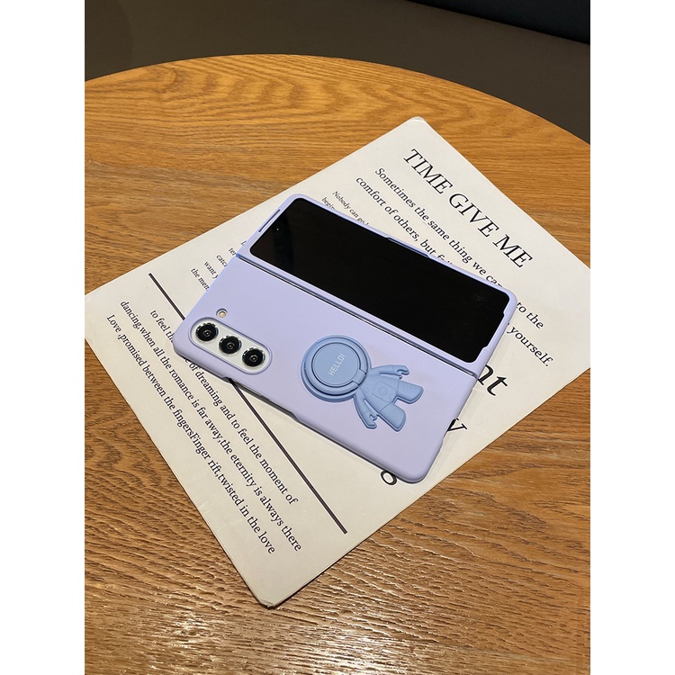 Ôp Điện Thoại Cứng Nhám Họa Tiết Phi Hành Gia Hoạt Hình Đáng Yêu Có Giá Đỡ Cho samsung galaxy z fold 5 4 3 2 5g Ốp